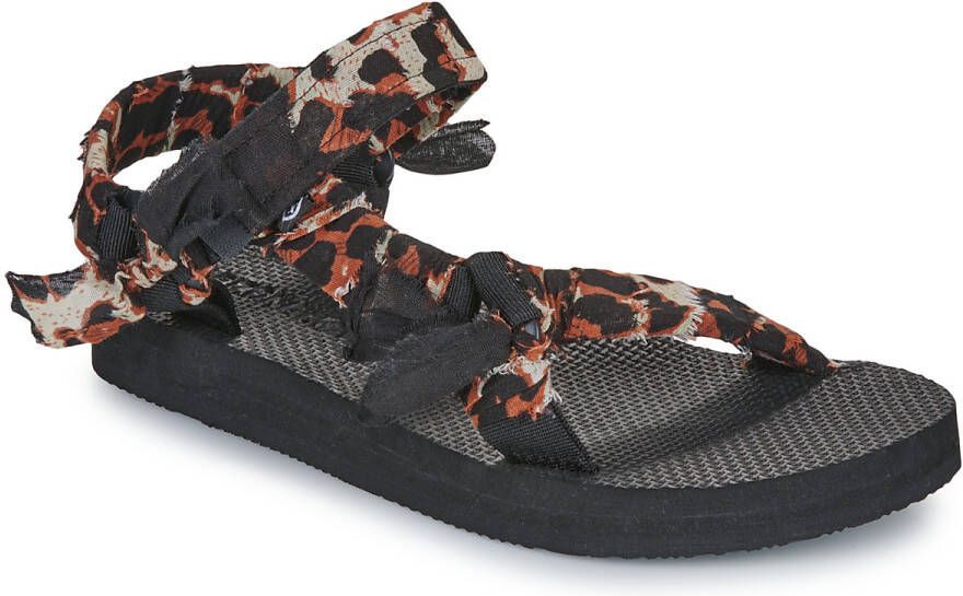 Arizona Love Trekky Leopard Print Sandals Bruin Dames