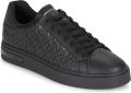 Armani Exchange sneakers met vetersluiting en logomotief - Zwart