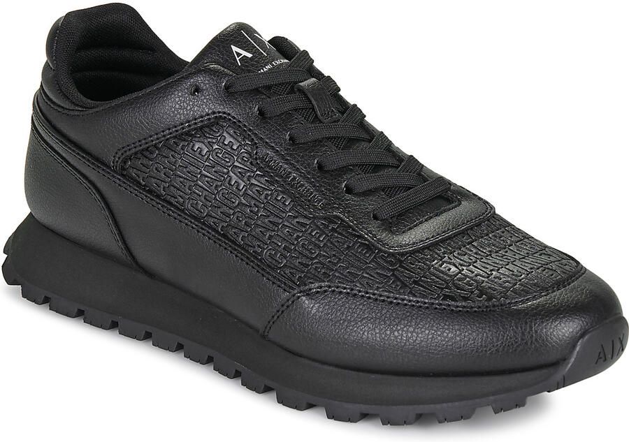 Armani Exchange sneakers met logomotief en geprofileerde zool - Foto 4