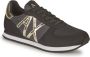 Armani Exchange Zwarte Sneakers Merklogo Rubberen Zool Black Dames - Thumbnail 2