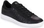 Armani Exchange Zwarte lage profiel sneakers met reliëf logo print Zwart Heren - Thumbnail 3