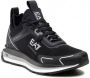 Emporio Armani EA7 Zwarte Witte Mesh Sneaker voor Hardlopen en Training Black Heren - Thumbnail 3