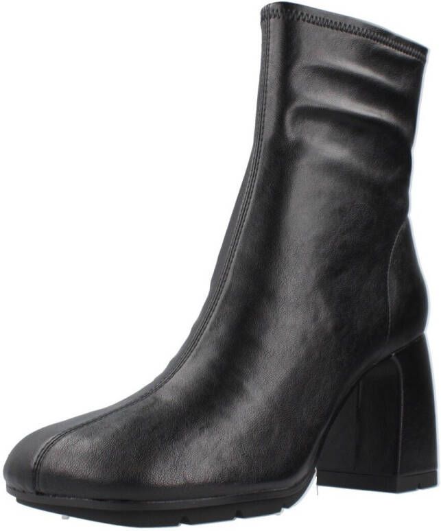 ASH Eco-leren enkellaars met hak in zwart - Foto 2