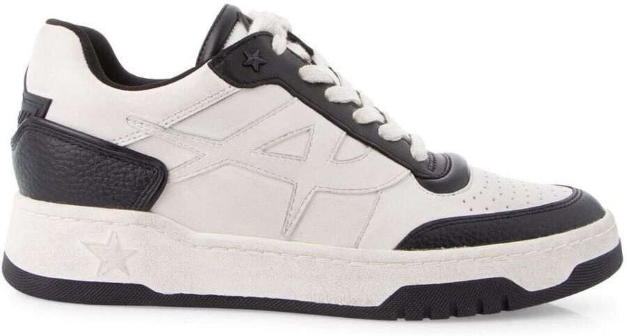 Ash Blake Basket Sneaker van Gebruikt-Efffect Leer White Dames - Foto 4