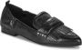 Ash Zwarte leren platte schoenen met franjes Black Dames - Thumbnail 2