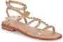 Ash Platte Sandalen met Gouden Studs Beige Dames - Thumbnail 3