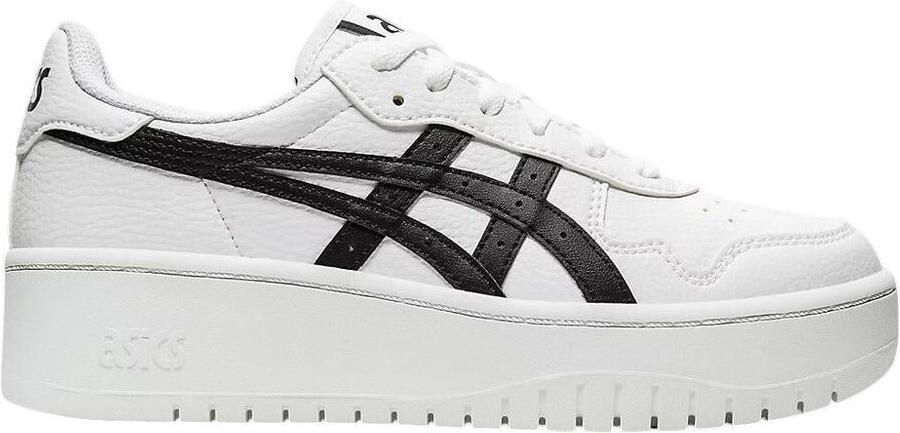 ASICS Japan S imitatieleren sneakers met plateauzool wit zwart