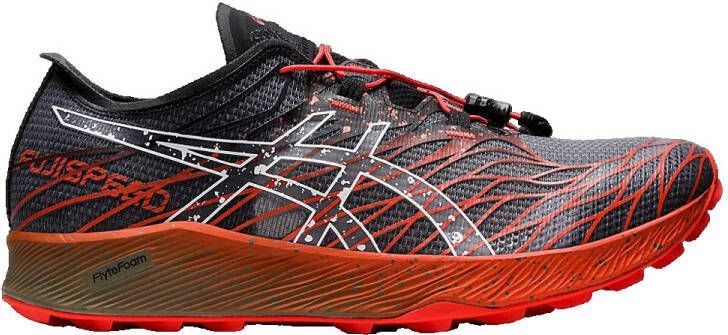 ASICS Fujispeed Heren Sportschoenen Hardlopen Trail oranje blauw