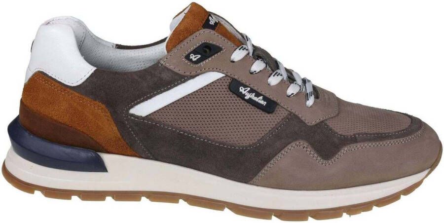 Australian Grijze Leren Sneakers met Comfortabel Voetbed Brown - Foto 5