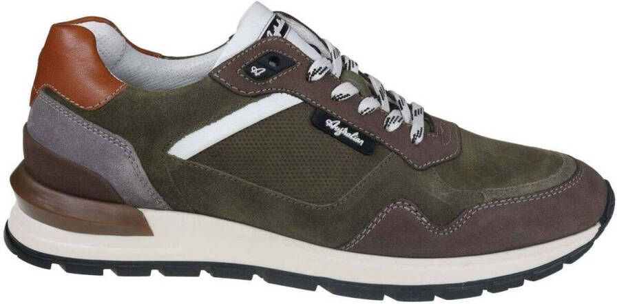 Australian Groene Suède Lage Sneakers Novecento Multicolor Heren