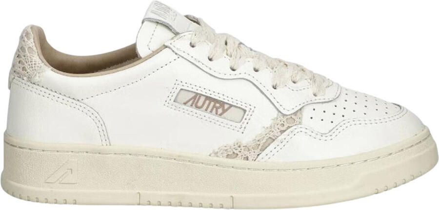 Autry Lage Sneakers Medalist Low Beige Lace ( 's)