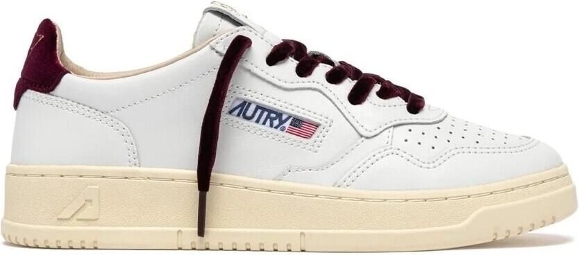 Autry Lage Sneakers Medalist Low Leather W Velvet Logo Fig