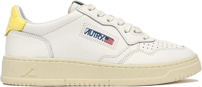 Autry Lage Sneakers Medalist Low Leather W White Lemon Meringue