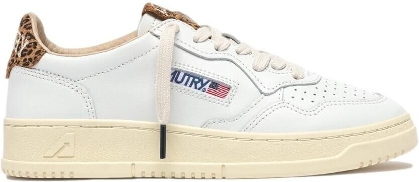 Autry Lage Sneakers Medalist Low Leather W White Leopard