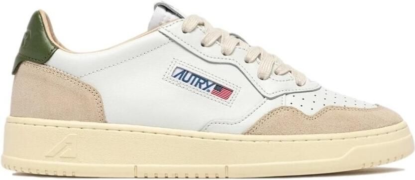 Autry Lage Sneakers Medalist Low Suede M White Bronze Green