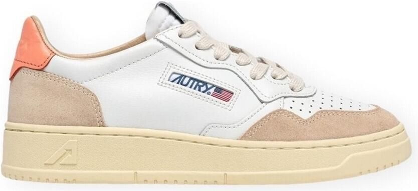 Autry Lage Sneakers Medalist Low W Leat Suede White Peache - Foto 2