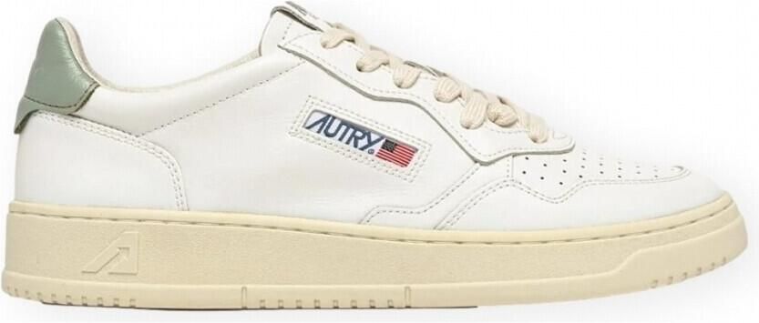 Autry Lage Sneakers Medalist Low Leather W White Seagreen