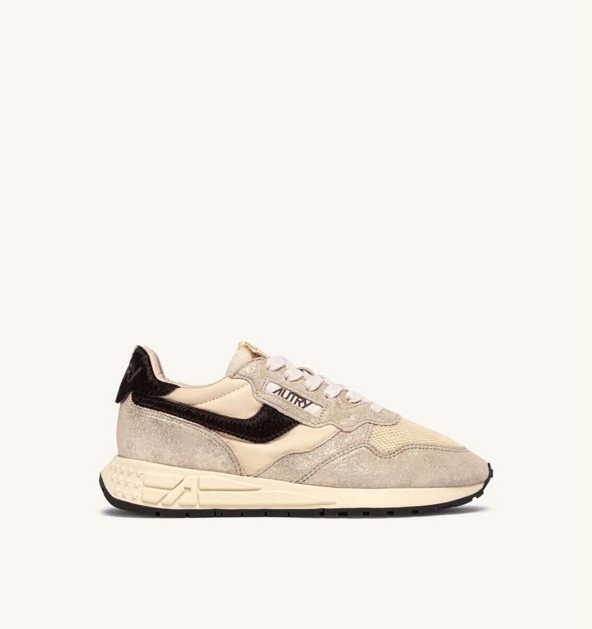 Autry Lage Sneakers Reelwind Low Woman Platino Rutabaga Marrón
