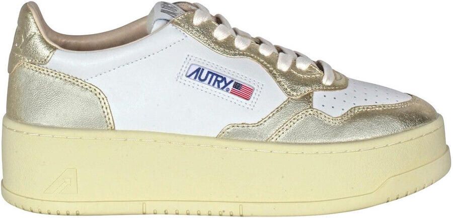 Autry Platform Leren Sneakers Paneel Ontwerp Multicolor Dames - Foto 7