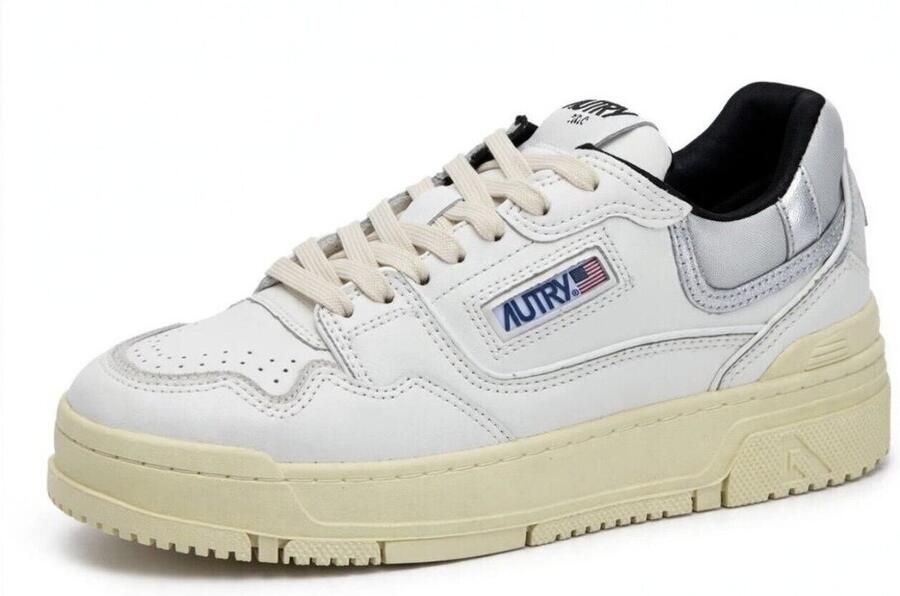 Autry Low-Top Sneakers Minimalist White Calfskin Sneakers With Silver Acc in wit - Foto 2