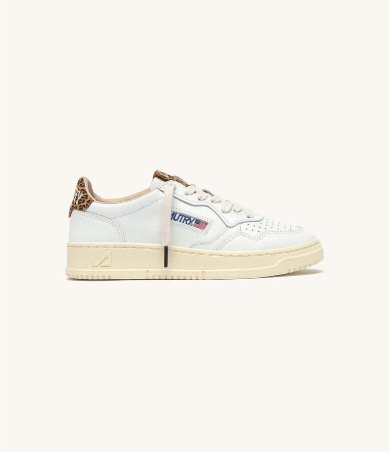Autry Lage Sneakers Medalist Low Blanco Leopardo