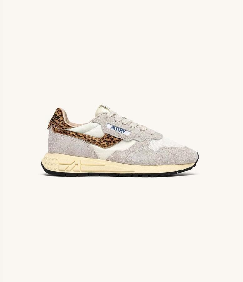 Autry Sneakers Reelwind Low Blanco Gris Leopardo