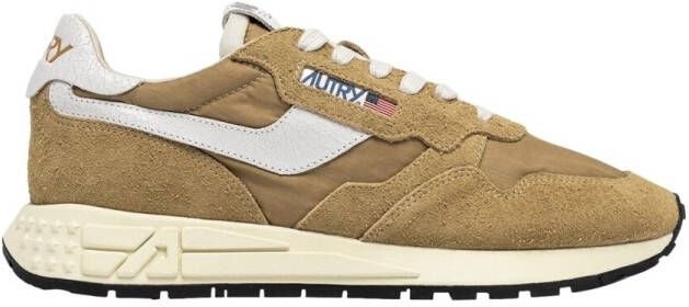 Autry Lage Sneakers Reelwind Low M Nylon Crack White Mustard