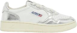 Autry Witte Leren Sneakers met Zilveren Details White Dames