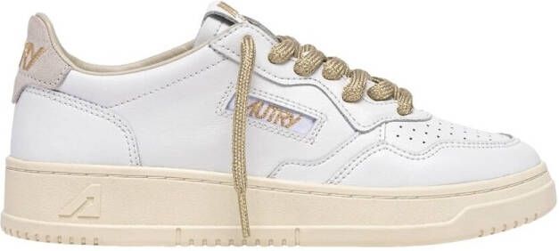 Autry Sneakers Medalist Low W White Gold Lurex