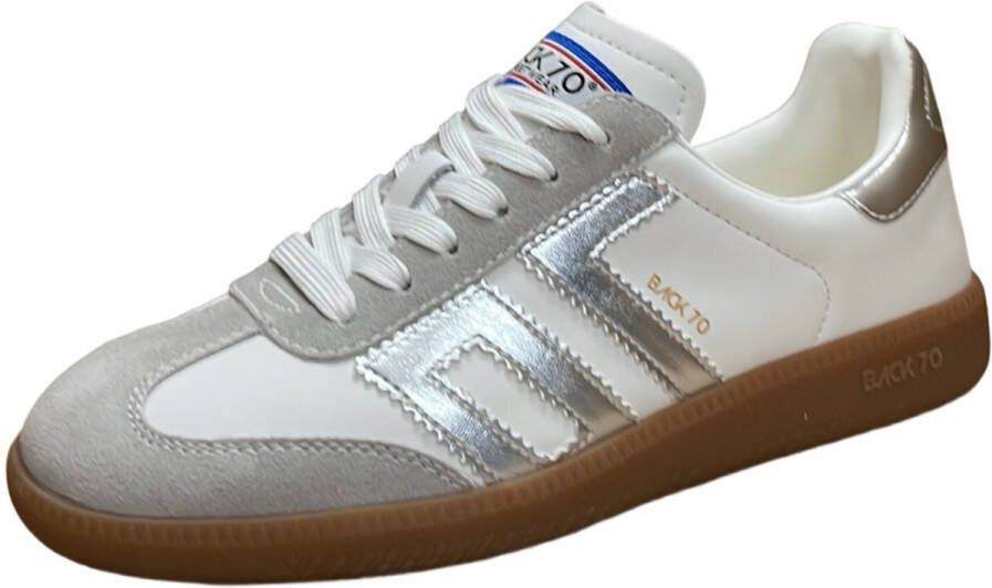 BACK70 Lage Sneakers Dames Cloud Maat: 39 Materiaal: Leer Kleur: Wit