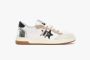 2Star Witte leren sneakers met beige zwart en zebra details - Thumbnail 2