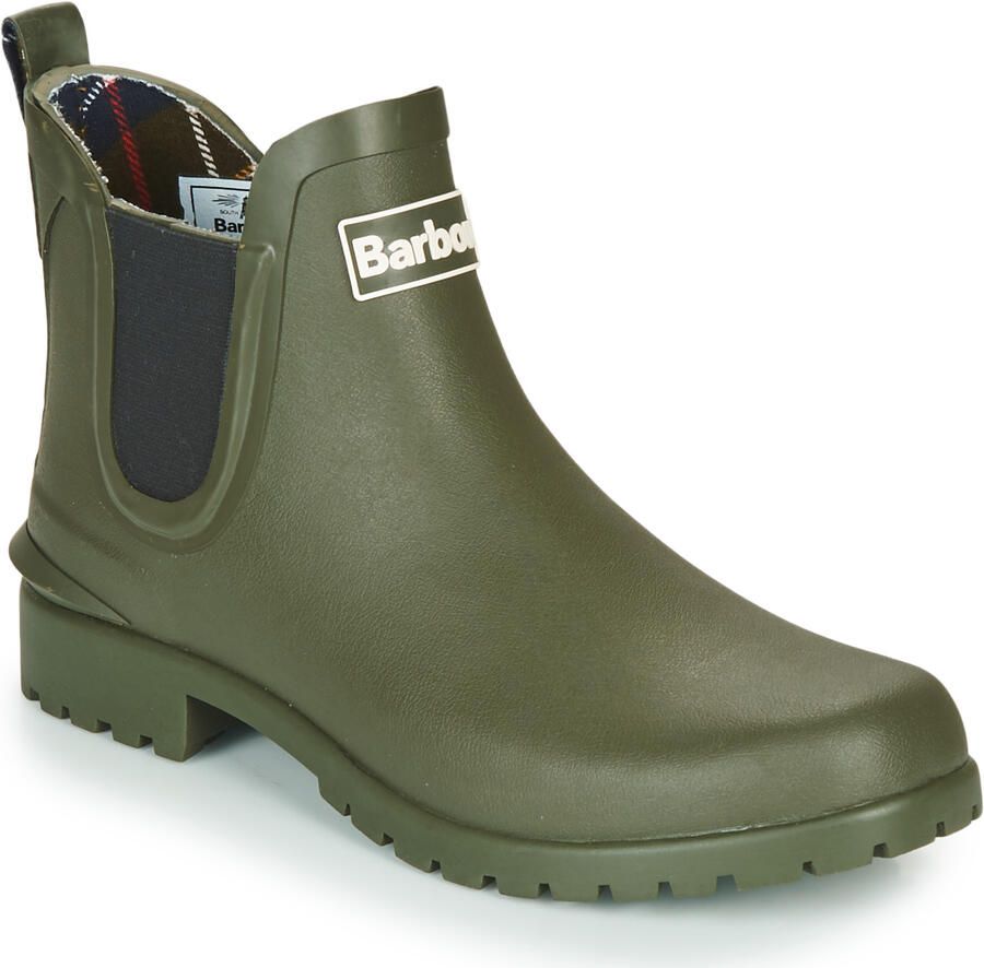 Barbour Olijf Chelsea-laars met tartan voering - Foto 2