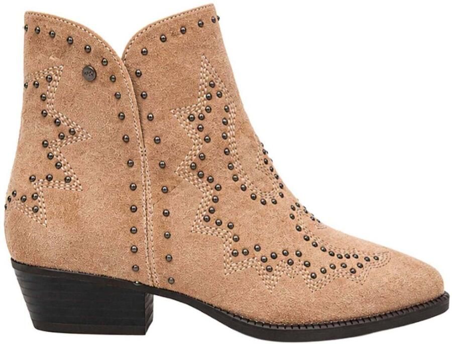 Bb Up Enkellaarzen BOTÍN COWBOY BEIGE DE MUJER CON BORDADOS 2763 ANTE Beige