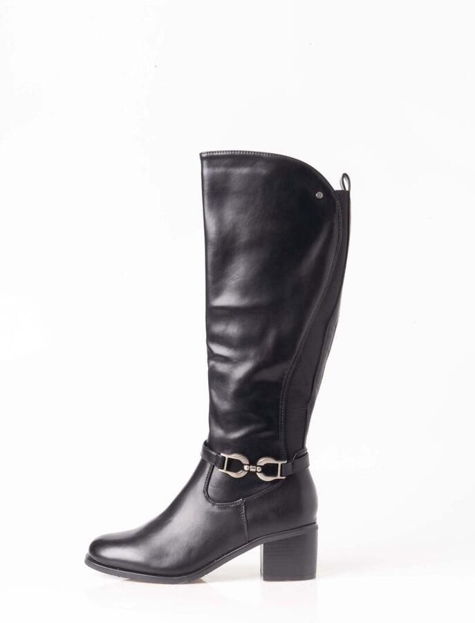Bb Up Laarzen BOTA ALTA NEGRA DE MUJER CON HEBILLA DORADA 2741 PU Negro
