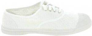 Bensimon Sneakers Toile Lacet Broderie Ecru