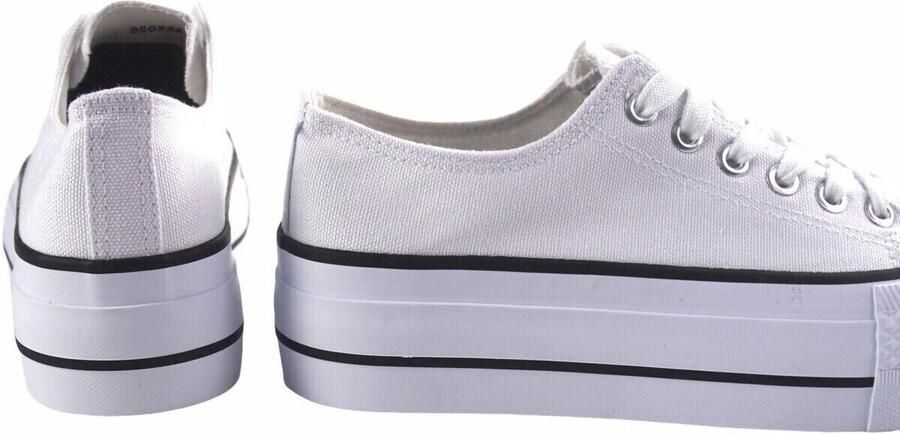Bienve Lage Sneakers Lona señora abx026 blanco