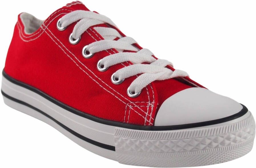 Bienve Sportschoenen Dames canvas ca01 rood