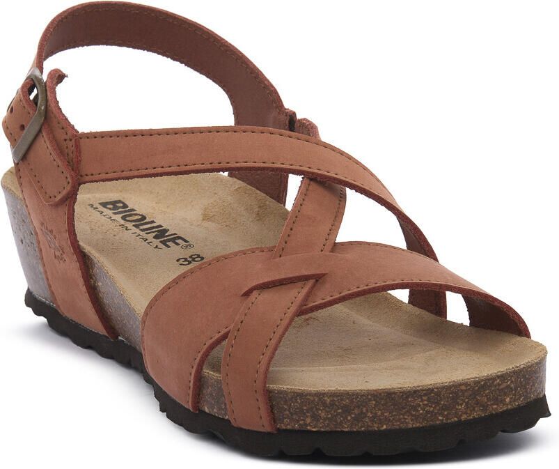 Bioline Sandalen met sleehak 6994 MATTONE INGRASSATO
