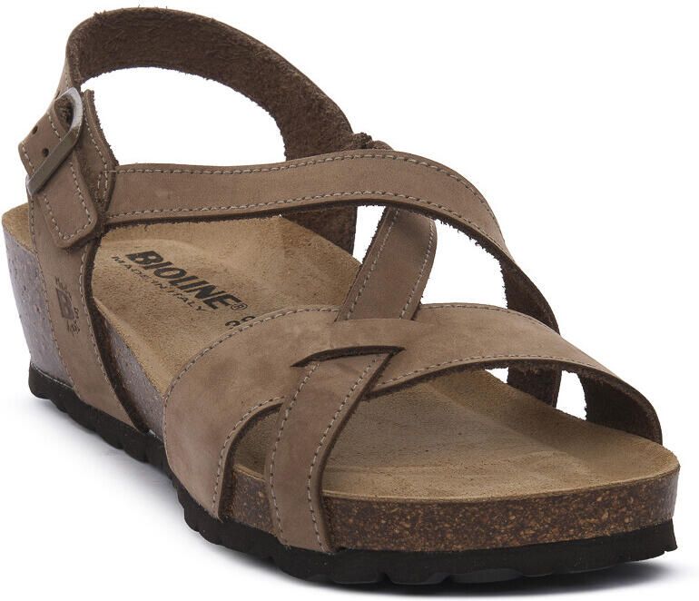 Bioline Sandalen met sleehak 6994 TORTORA INGRASSATO