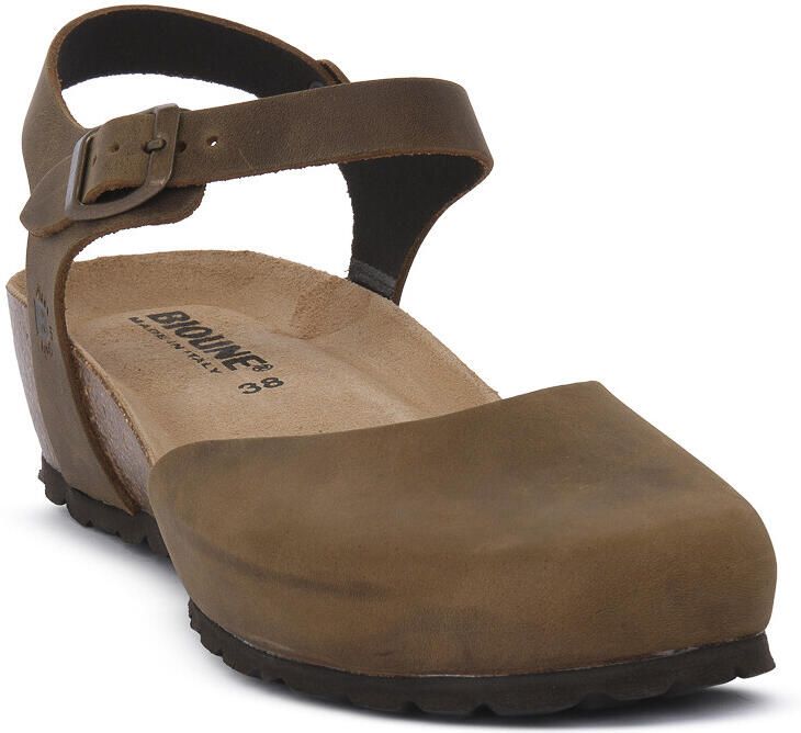 Bioline Sandalen met sleehak SYLVA INFGRASSATO MARRONE