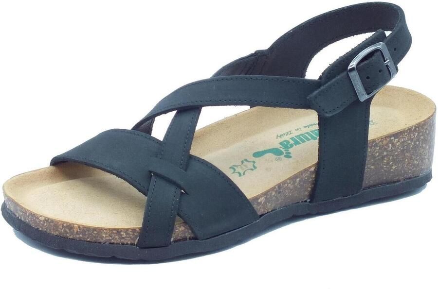 Bionatura Sandalen met sleehak 12A826 Imb Nabuk