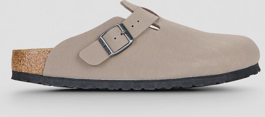 Birkenstock Boston Slippers en Sandalen Beige Nubuck