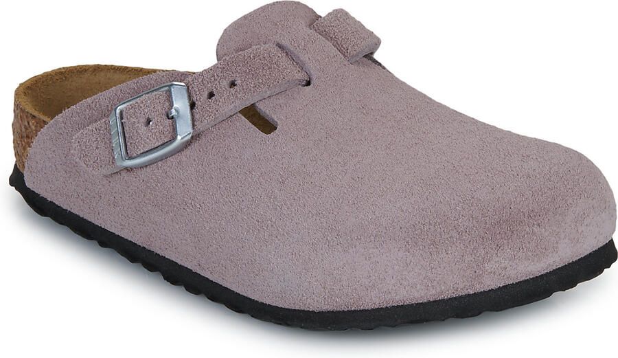 Birkenstock Boston Kids Suede Leather Faded Purple - Foto 2