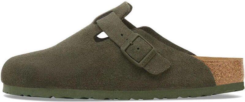 Birkenstock Suede Slippers en Sandalen Groen Suède - Foto 8