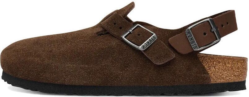 Birkenstock Klompen Boston Suede Leather Unisex Brown