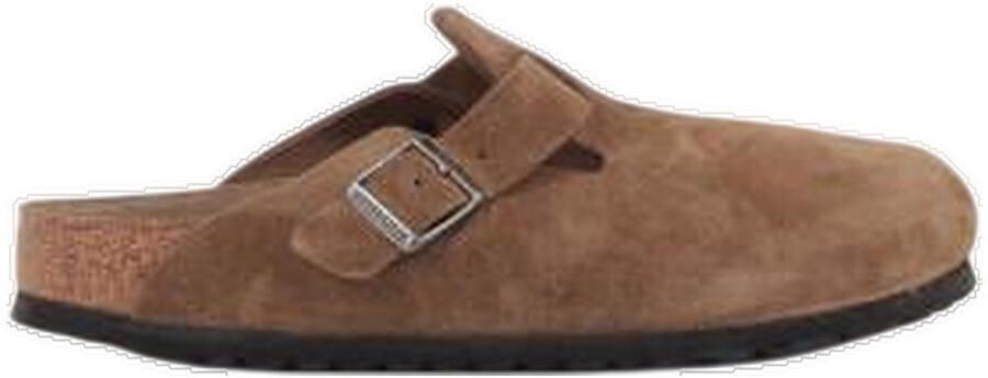 Birkenstock Platte sandalen Boston Suede Leather Narrow Dark Tea Tonal - Foto 17