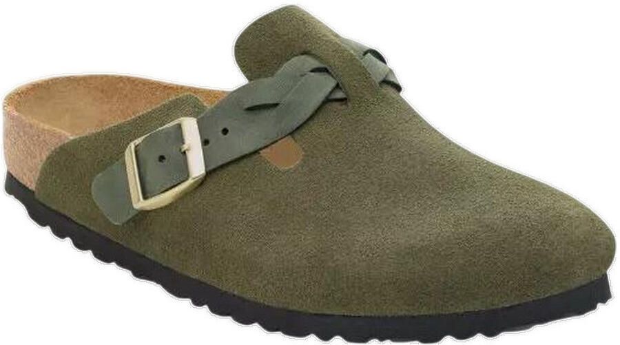 Birkenstock Klompen Sandales Boston Braided cuir velours - Foto 2
