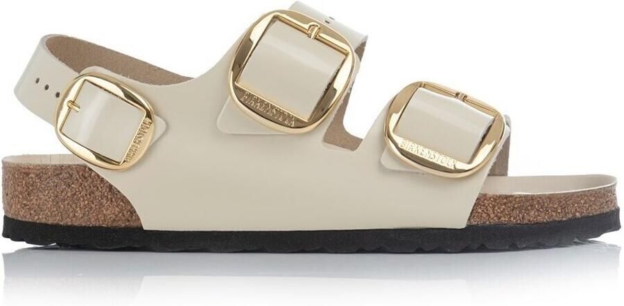 Birkenstock High-Shine Regular Milano Sandalen met Grote Gesp