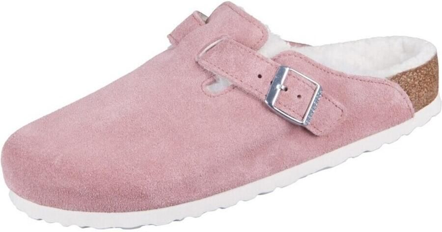 Birkenstock Lammfell-Leder-Clogs Pink Dames - Foto 2