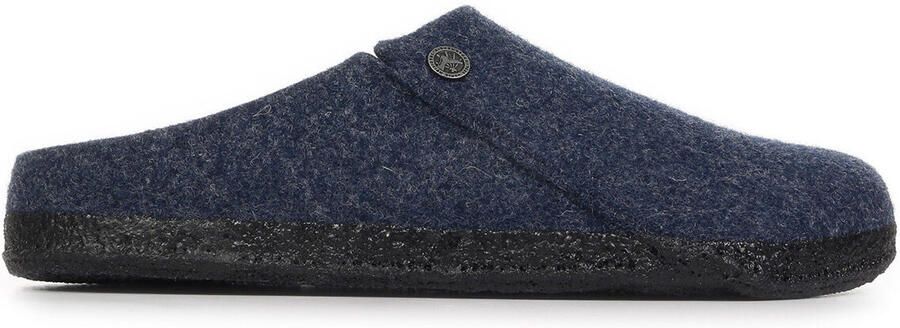 Birkenstock Zermatt Pantoffels Dark Blue Regular fit | Blauw | Wolvilt
